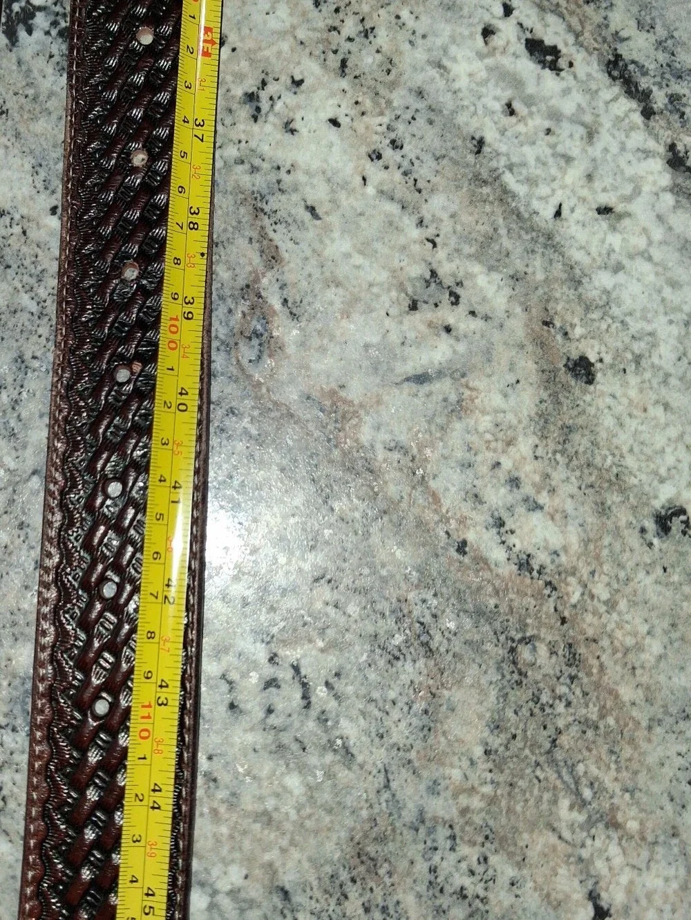 Mens Western Hair on Hide Belt with Brown Leather Accents Size 35 36 37 38 39 41